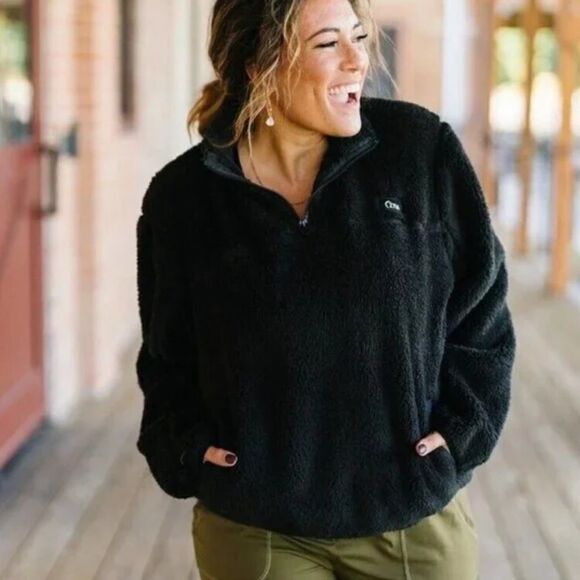 ZYIA Quarter Zip Sherpa Fleece Teddy Bear Pullover - Picture 1 of 14